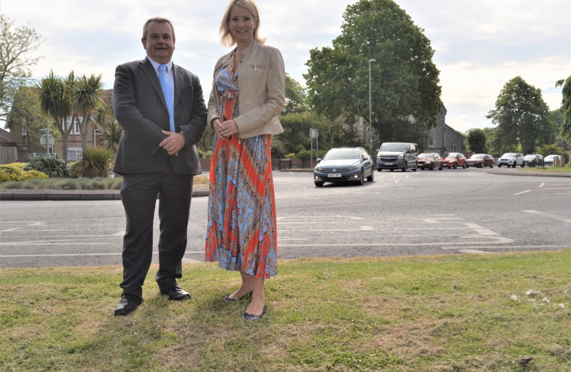Caroline Dinenage MP with Cllr Rob Humby, Executive Member for Economy, Transport and Environment, Hampshire County Council